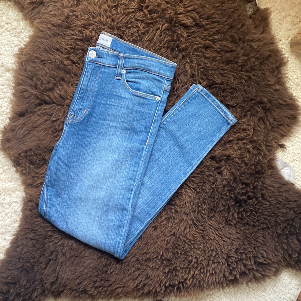 Hudson High Rise Supper Skinny Ankle Jeans color Titan size 31